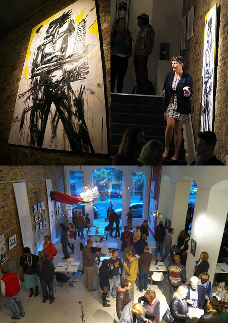 Graflit 2 Urban Interiors Painting by Su Opperman. Graflit Event at Youngblood. Photograph by Mandy J Watson